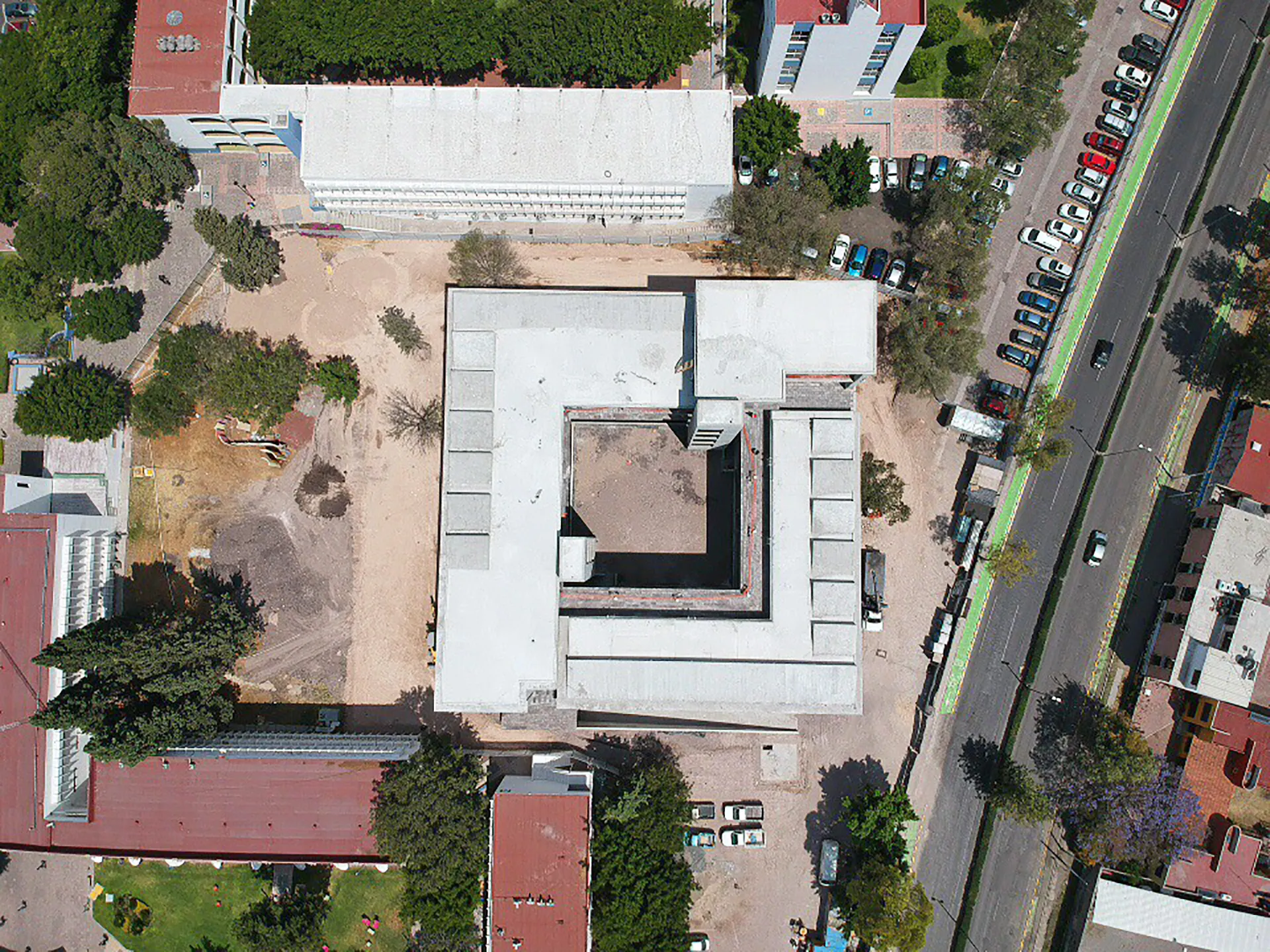 Vista aérea del edificio de Bioingenierías 