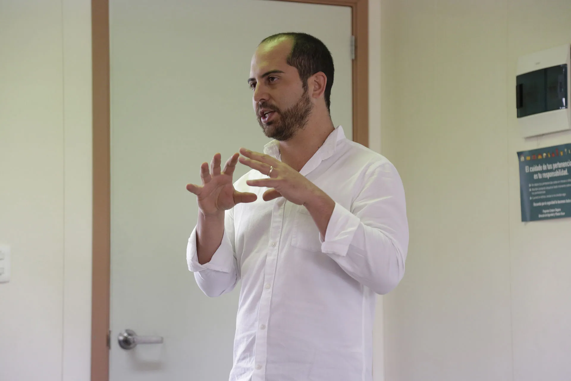 Alejandro Souza, en clase en el Tec de Monterrey