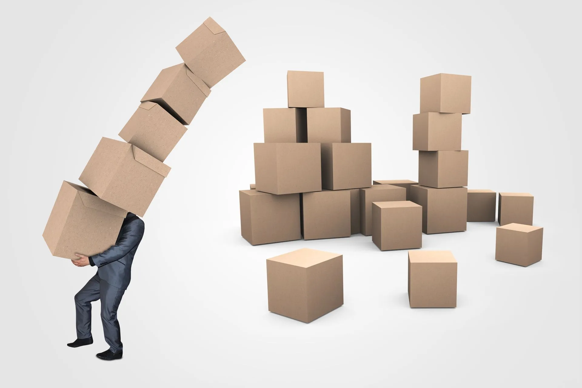 Cajas carton negocios familiares