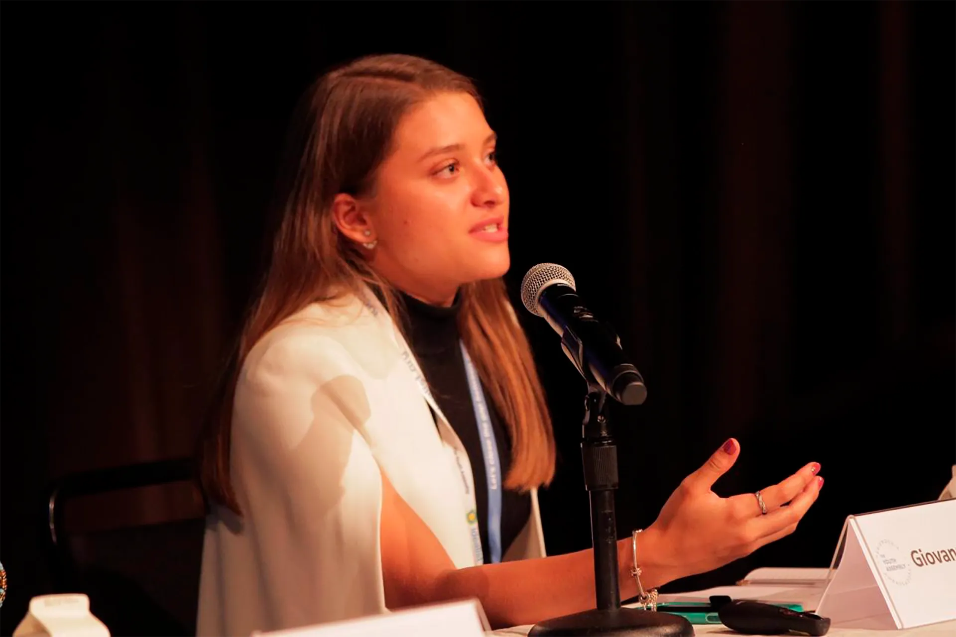 Participación de Giovanna en Asamblea de la Juventud en Washington