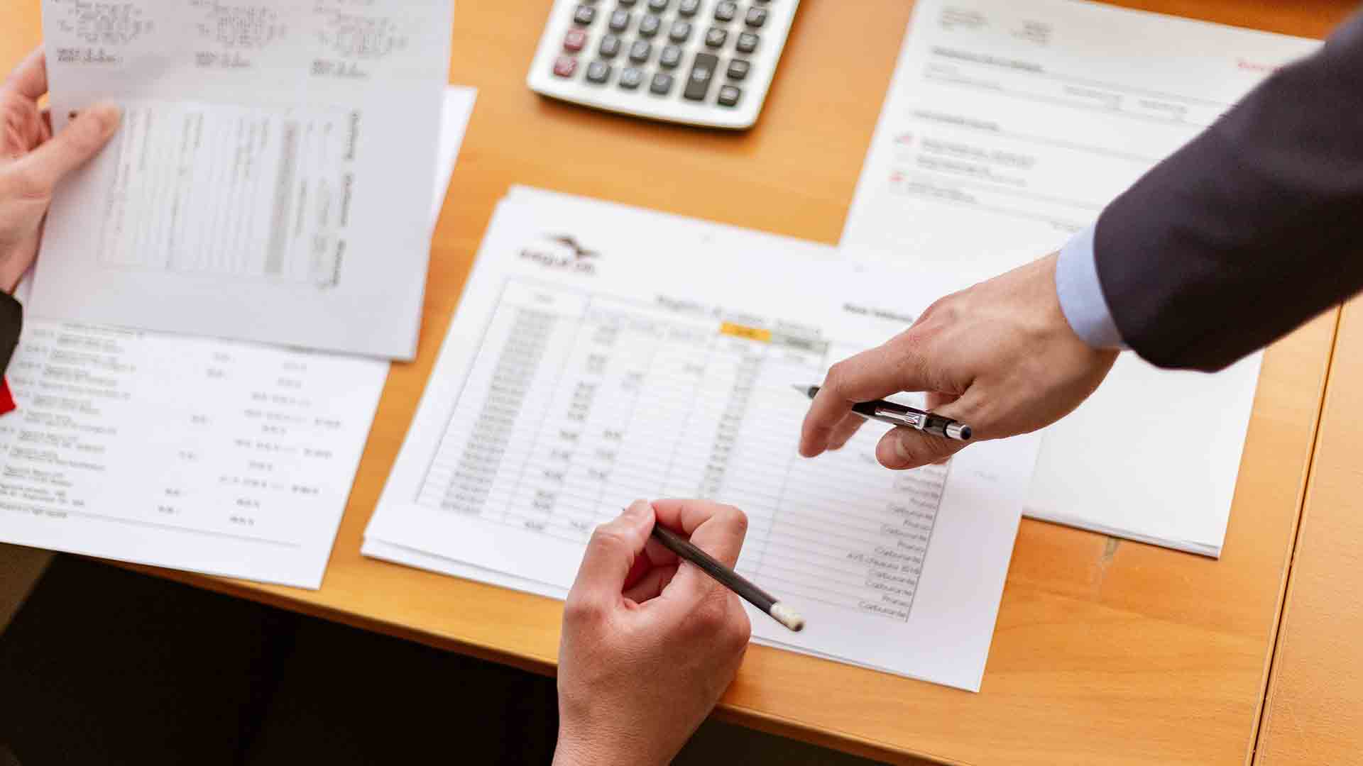 Cuentas financieras dentro de una empresa.