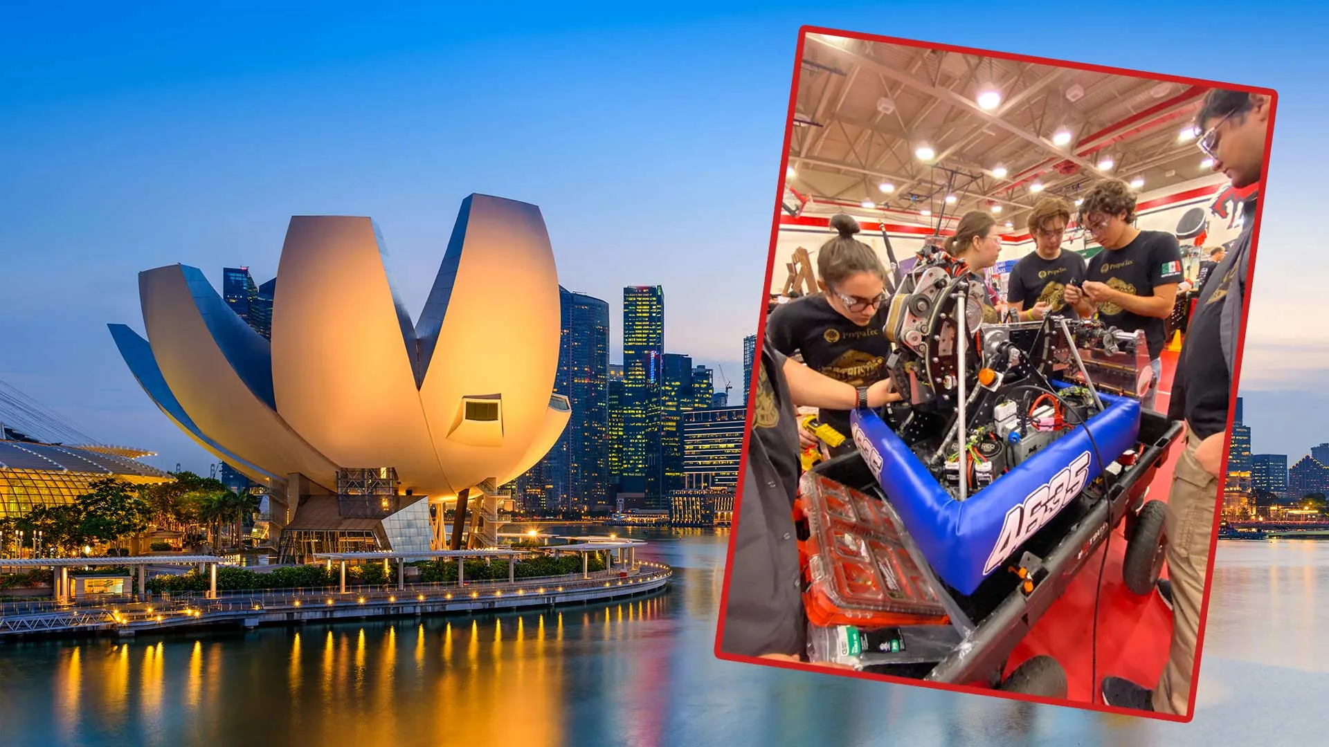 Botbusters se prepara para el torneo de robótica internacional en Singapur.