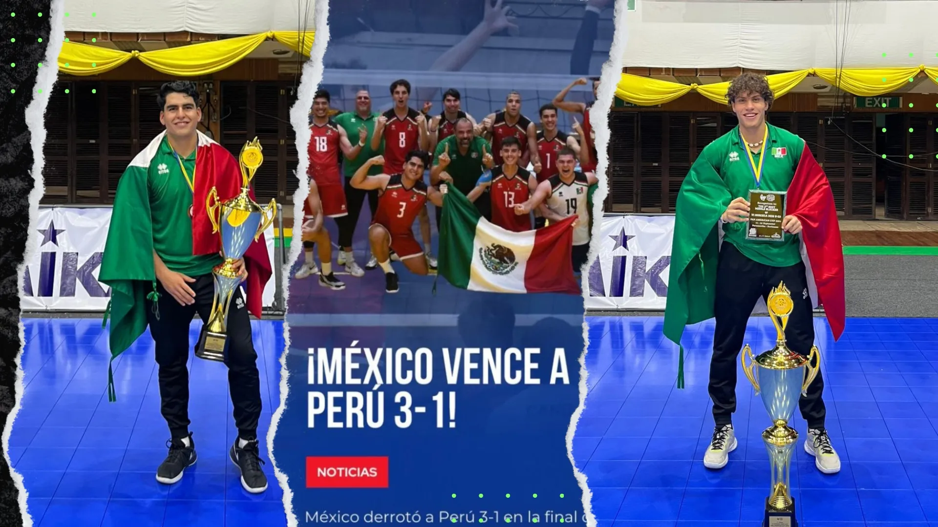 Borregos Qro campeones en Surinam con bandera de México