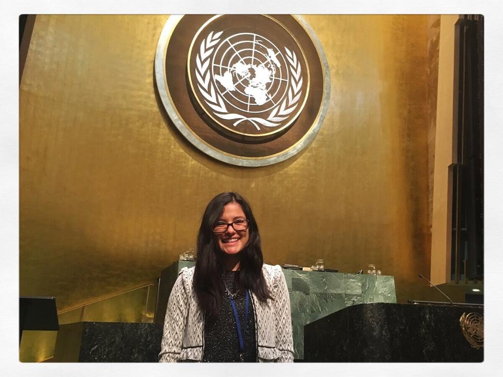 Montse Fregoso, estudiante de la Licenciatura en Innovación y Dirección de Negocios (LDN)  sueña en grande y llega a la ONU. 