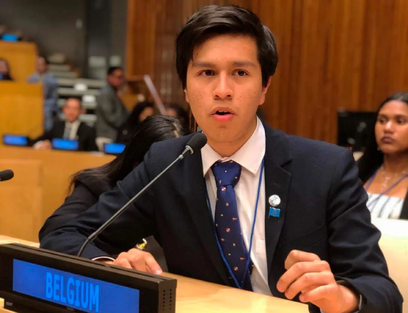 Zacatecano debatiendo en la ONU en Nueva York