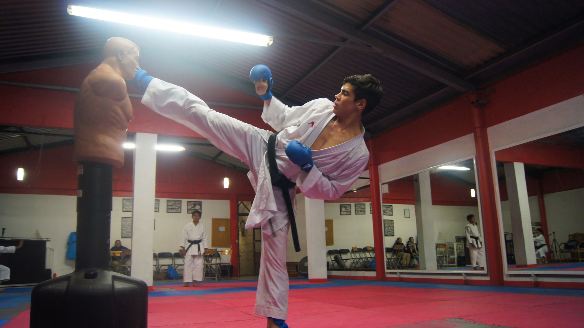 Diego entrenando a una semana del torneo.