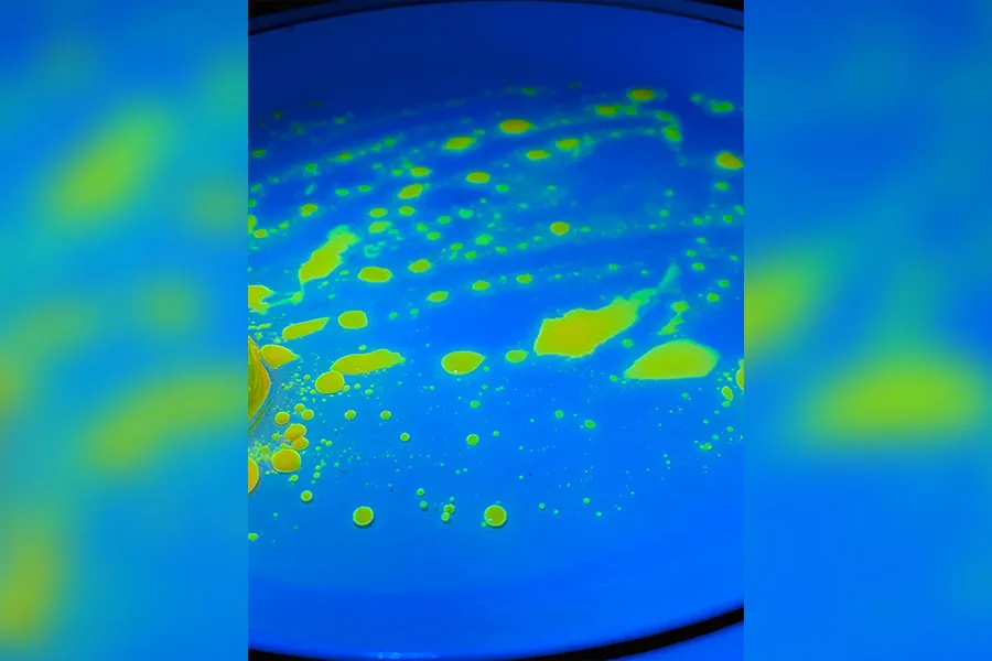Fotografía concurso, hielos fluorescentes derretidos