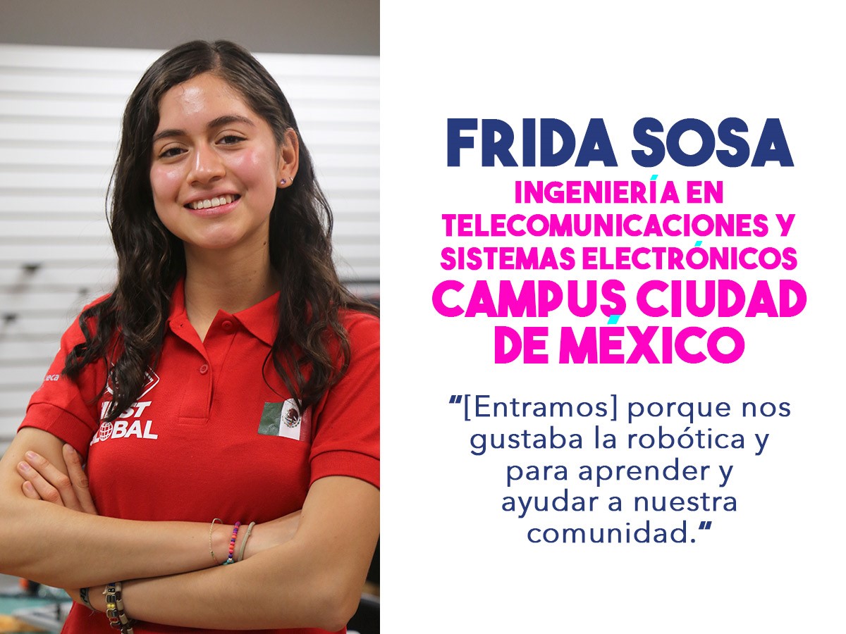 Frida Sofía, miembro del equipo mexicano que competirá en el FIRST Challenge 2018.