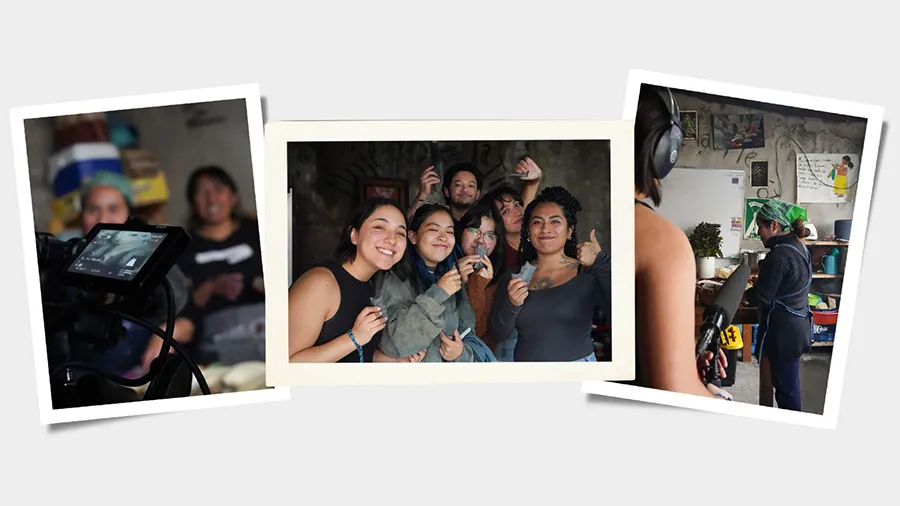 Estudiantes del Tec durante el rodaje de los documentales que les dio el premio en VIBRART 2025