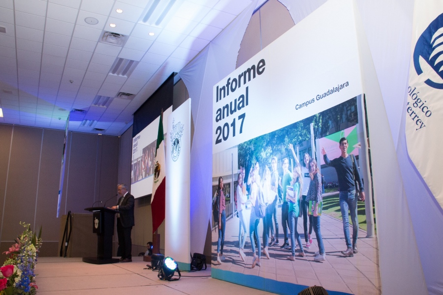 Presentación del Informe Anual 2017 realizado en las instalaciones del Tecnológico de Monterrey, Campus Guadalajara.