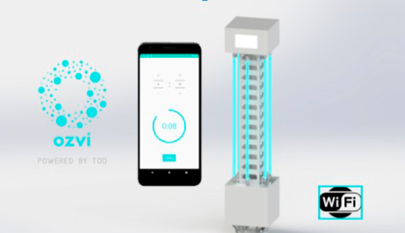 OZVI dispositivo inteligente capaz de sanitizar espacios