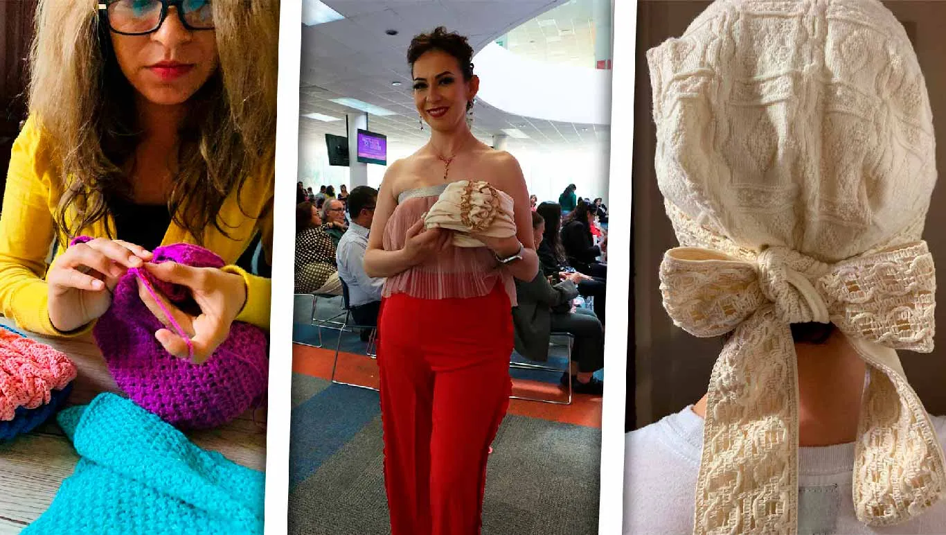 Zacatecana EXATEC crea gorros orgánicos para mujeres con cancer
