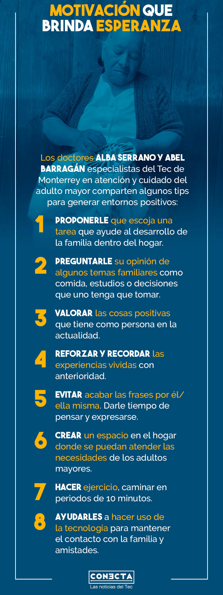 Recomendaciones de expertos para el cuidado del adulto mayor