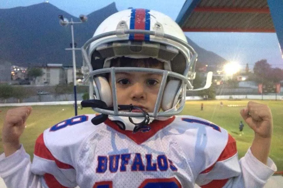 Alejandro Hinojosa de niño. 