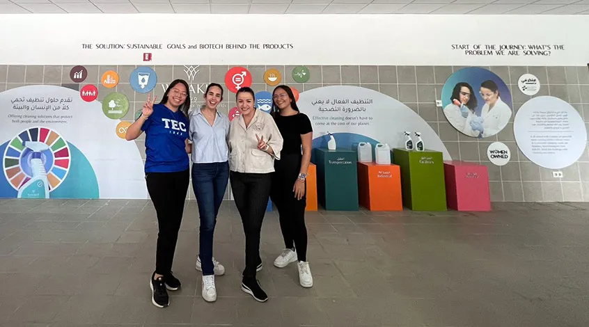 Las estudiantes de ingeniería del Tecnológico de Monterrey en Cuernavaca, Valentina Martínez y Ana Laura García, realizaron estancias profesionales en la empresa de biotecnología en higiene Wayakit con sede en Arabia Saudita.