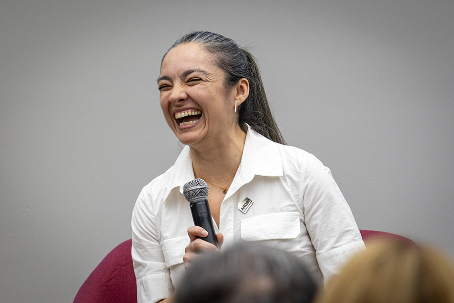 Angélica Treviño durante el panel