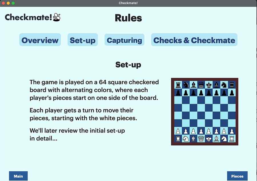 aplicación denominada Checkmate!