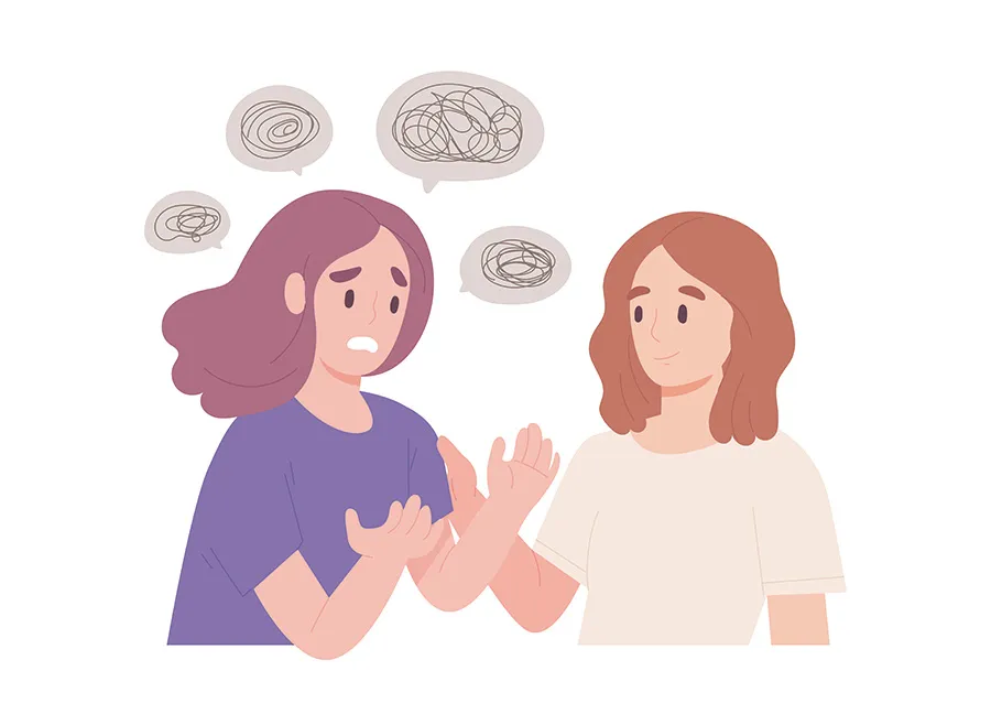 Si lo necesitas, acércate con alguien de confianza para pedir ayuda. ilustración: Shutterstock