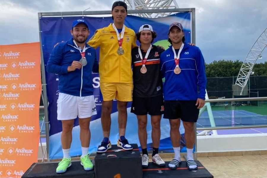 Los ganadores de medallas en el Nacional de Tenis