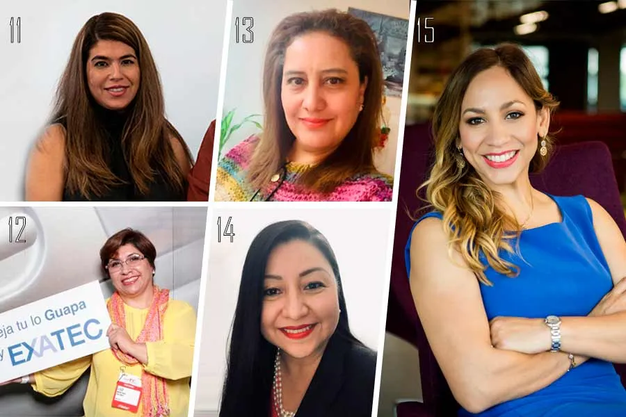 Astrid Brust, Patricia Mora, Elsa Romero, Ana Lucía Macías y Patricia Montaño son líderes de áreas y proyectos en el Tec.