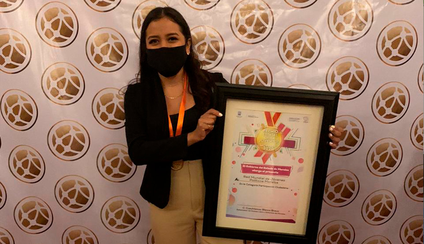 Vianey, ganadora del premio estatal de la juventud morelense