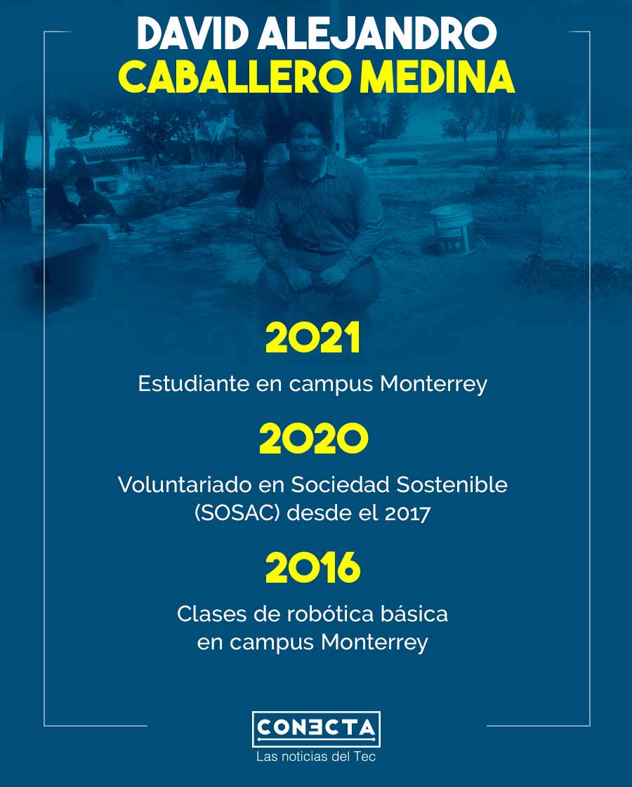 David Alejandro Caballero Medina es actual estudiante del campus Monterrey.