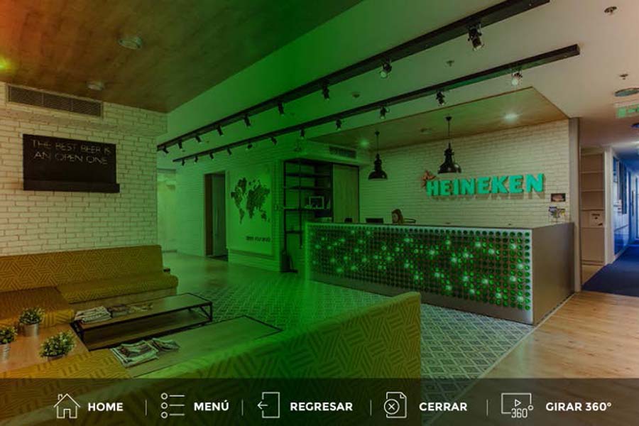 Interfase del proyecto digital factory de Heineken, del Tec de Monterrey