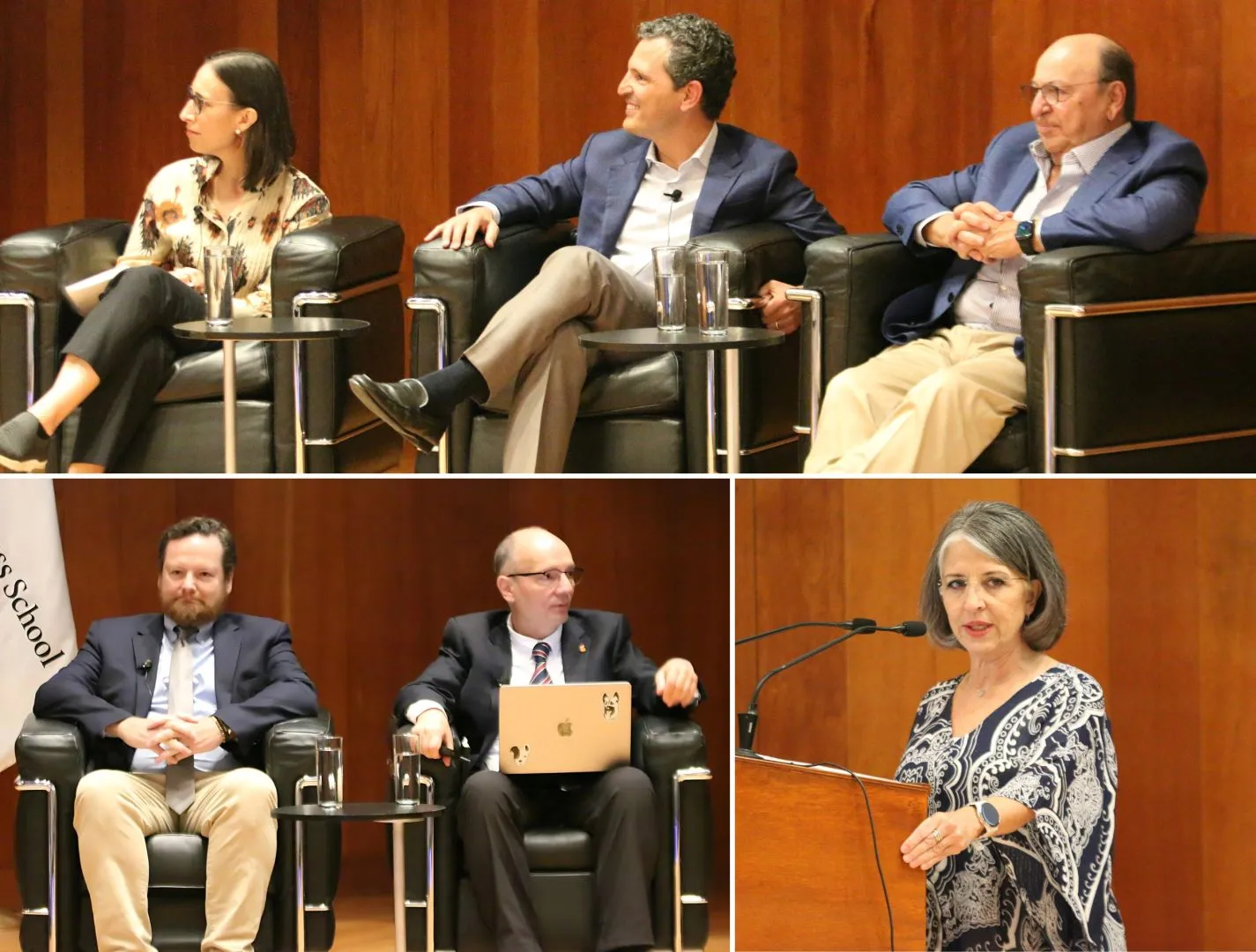 Panelistas en evento de filantropía