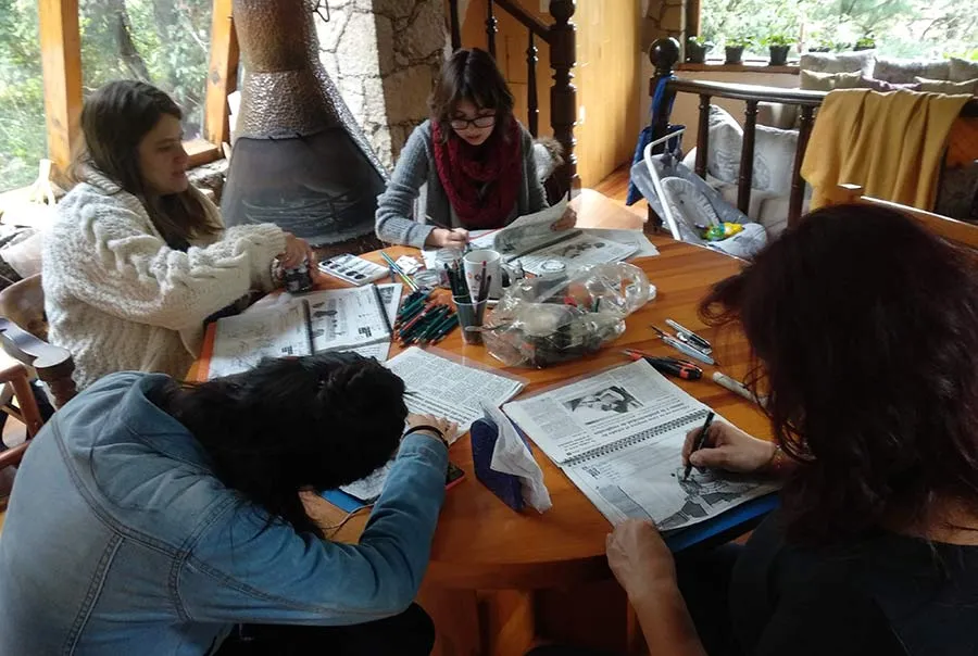 Equipo del trabajo del corto animado