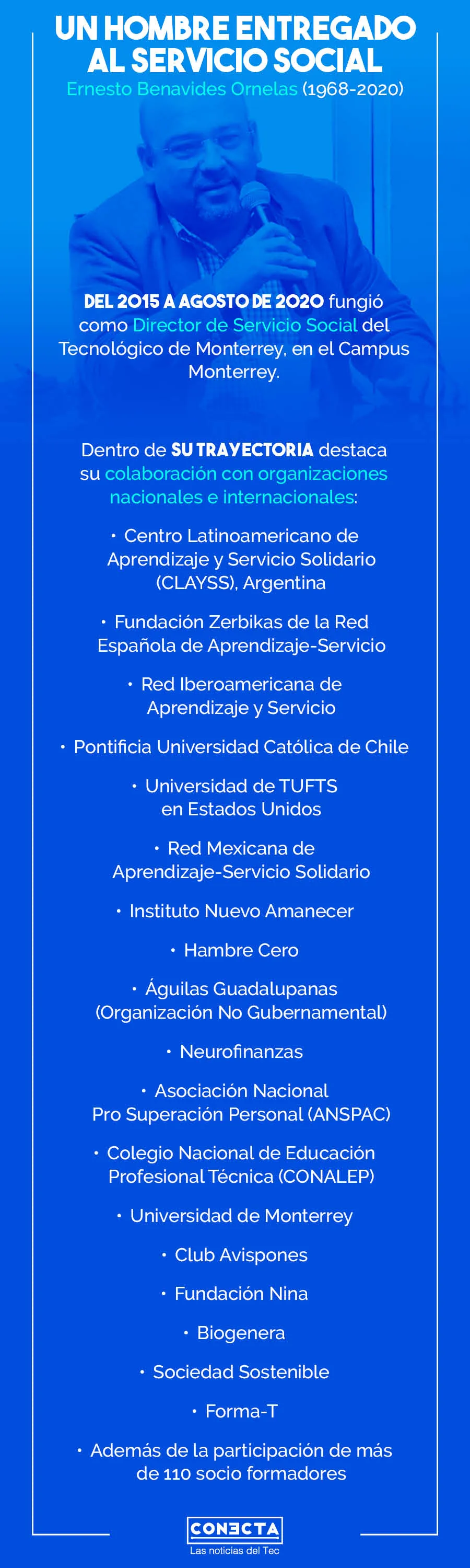 Infografía Asociaciones nacionales e internacionales colaboración Ernesto Benavides