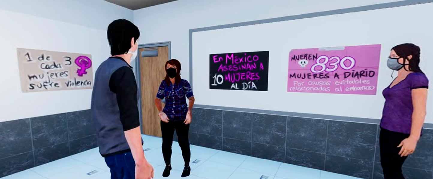 Profesor del Tec Guadalajara crean experiencia inmersiva 360 sobre el contexto de la lucha de las mujeres.