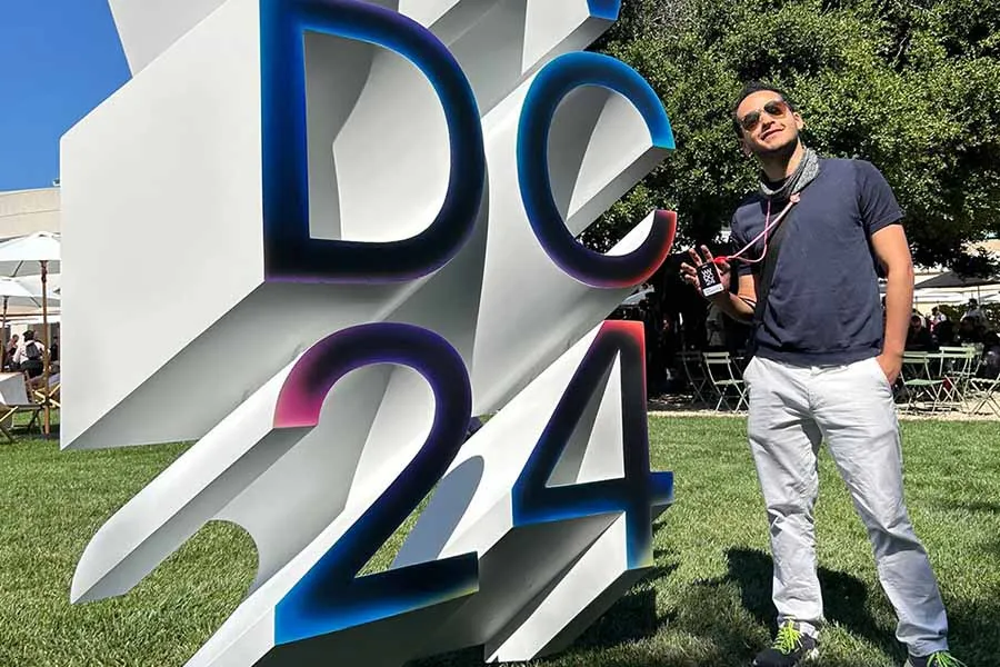 Fausto Pinto, estudiante del Tec que asistió al WWDC 2024 de Apple. 