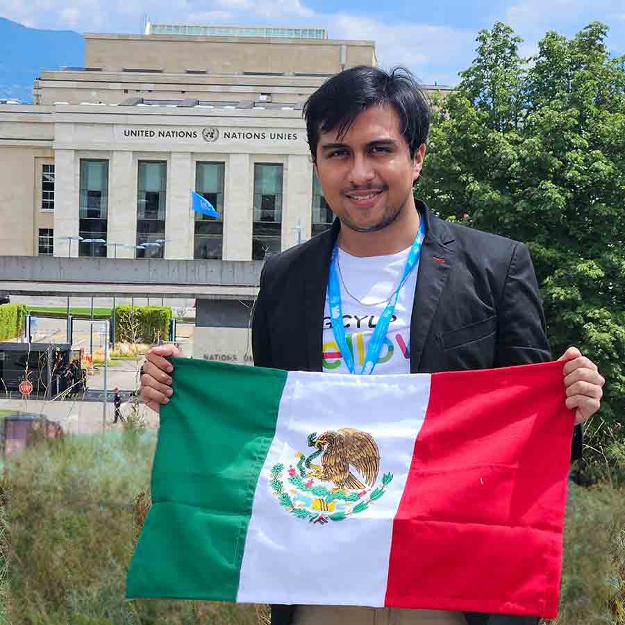 Foro ONU en Suiza en el que participó el alumno del Tec Guadalajara, Erick Oseguera.