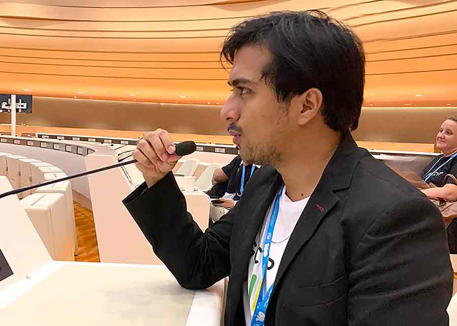 Foro ONU en Suiza en el que participó el alumno del Tec Guadalajara, Erick Oseguera.