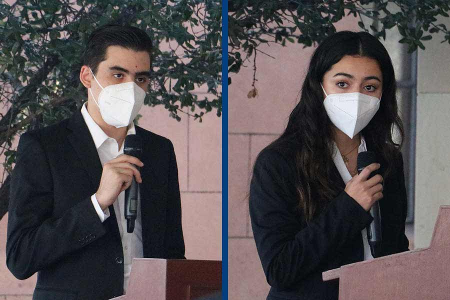 Joel Chávez y Edna Velasco, estudiantes del campus Monterrey e integrantes de la Federación de Estudiantes del Tec  (FETEC).