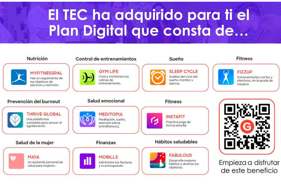 El Plan Digital incluye 10 apps premium sin costo para colaboradores Tec.