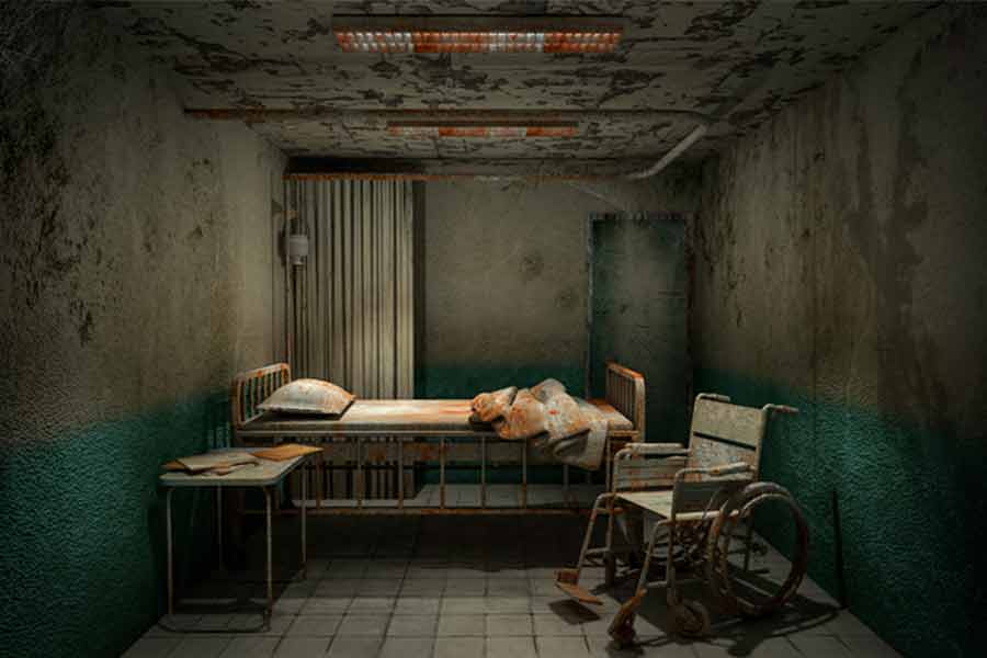 habitación tenebrosa de hospital