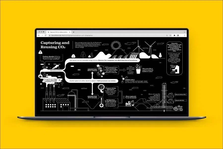 Vistazo de una infografía de TecScience