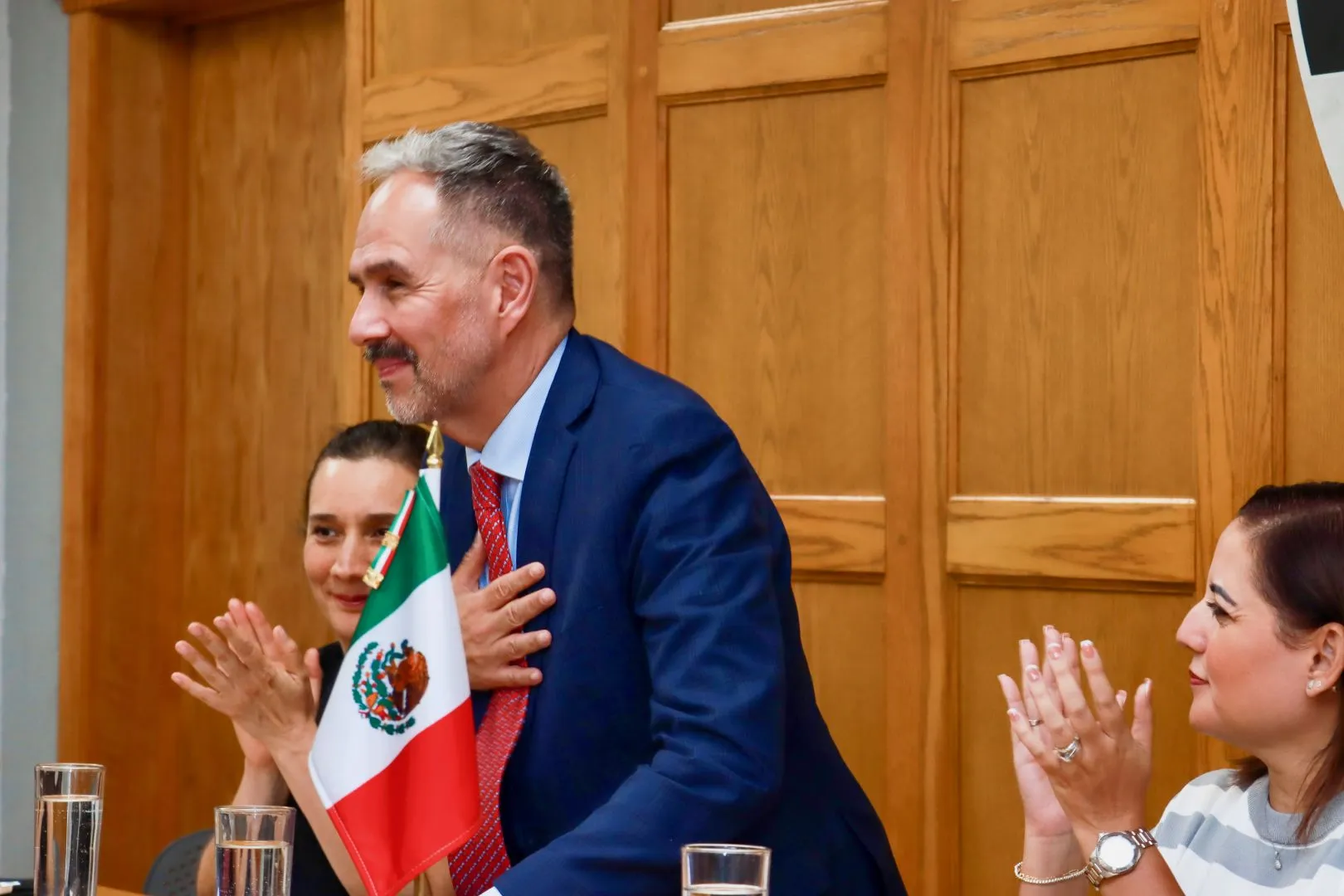 José Luis Caballero Ochoa, presidente de la CIDH, durante la reinauguración de la Sala de Juicios Orales del Tec campus Chihuahua.