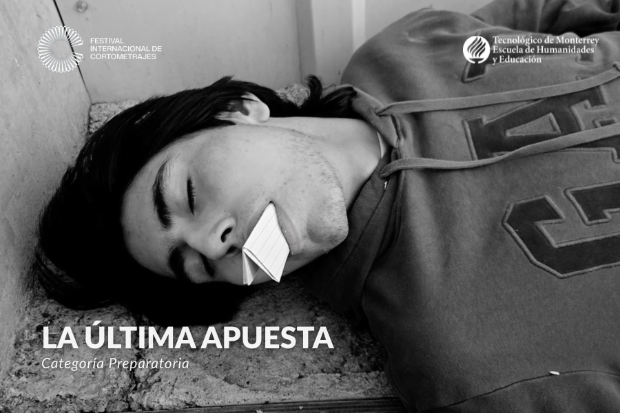 Escena del cortometraje La última apuesta, dirigido por José Daniel Herrera, representante de PrepaTec Ciudad de México en el Festival de Cortometrajes del Tec.