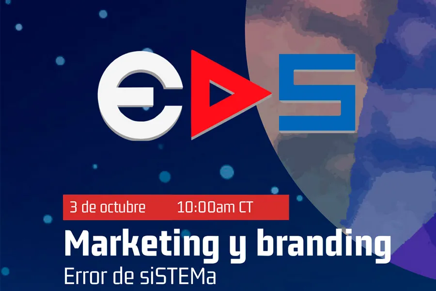 Error de sistema, impartirá esta plática sobre el marketing y branding a través de zoom. 