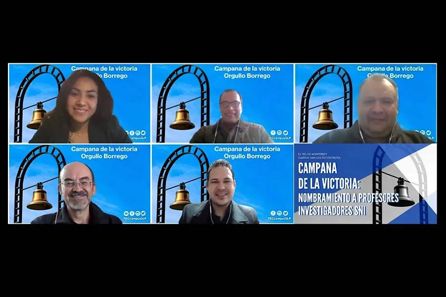 Moisés y Fabiola en el toque de la campana vía Zoom.