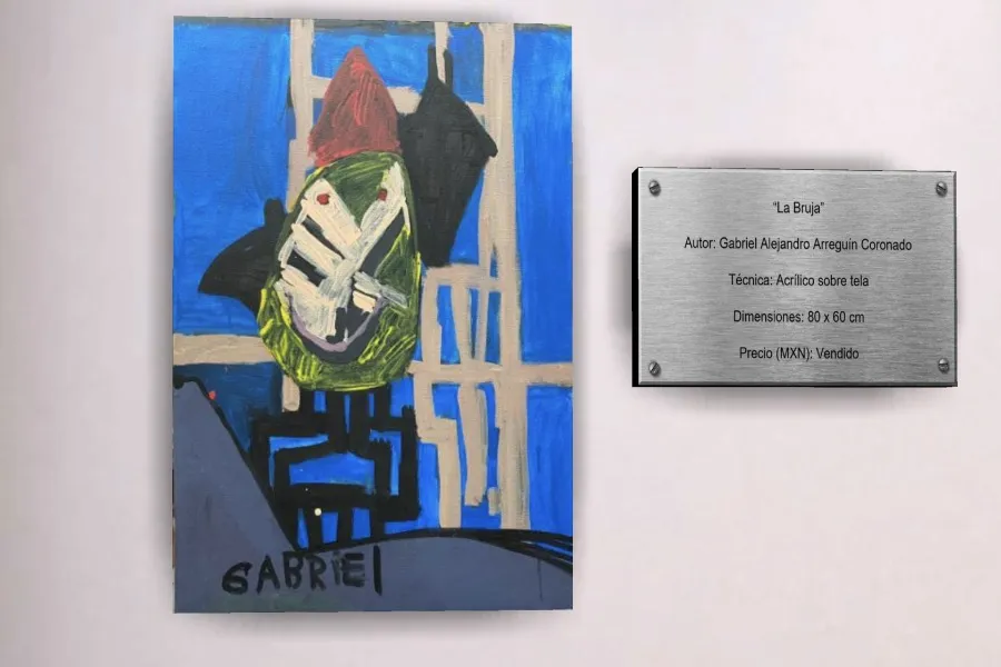 Pintura "La bruja" exhibida en el museo virtual.