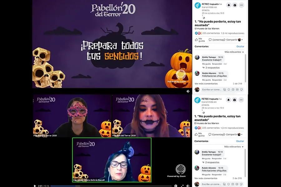El pabellón del terror 2020 de PrepaTec Irapuato en línea.