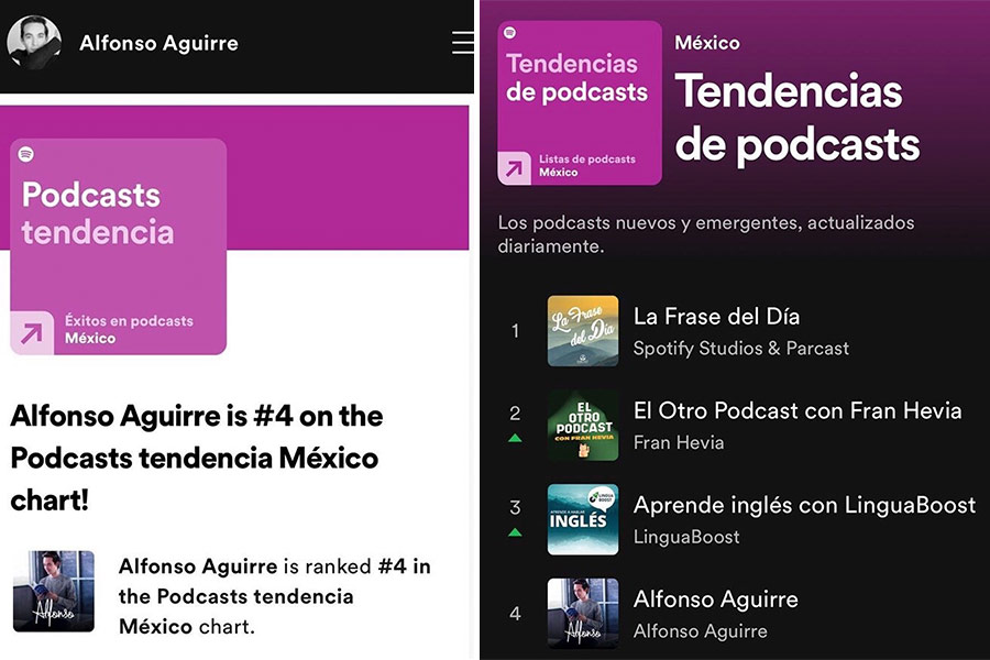 Podcast de Alfonso en spotify