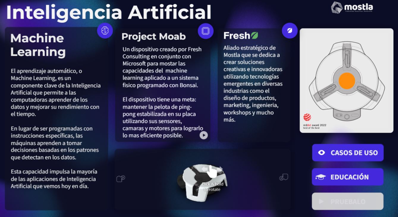 Proyecto Moab. Inteligencia artificial en el Tec de Monterrey, en alianza con Fresh Consulting y Microsoft