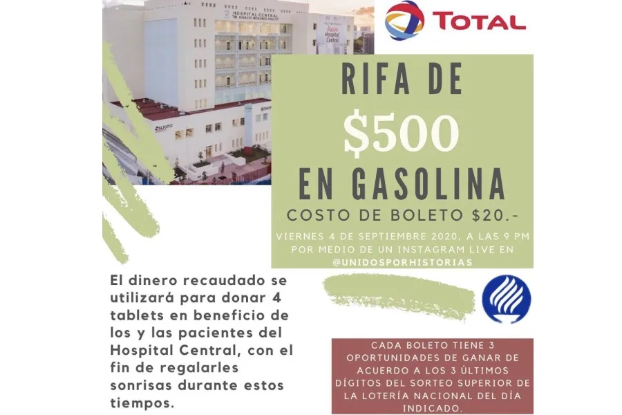 rifa realizada para poder recaudar los fondos para las tablets