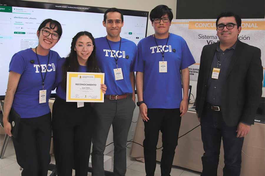 Estudiantes Tec ganan concurso nacional con sistema de votación remota