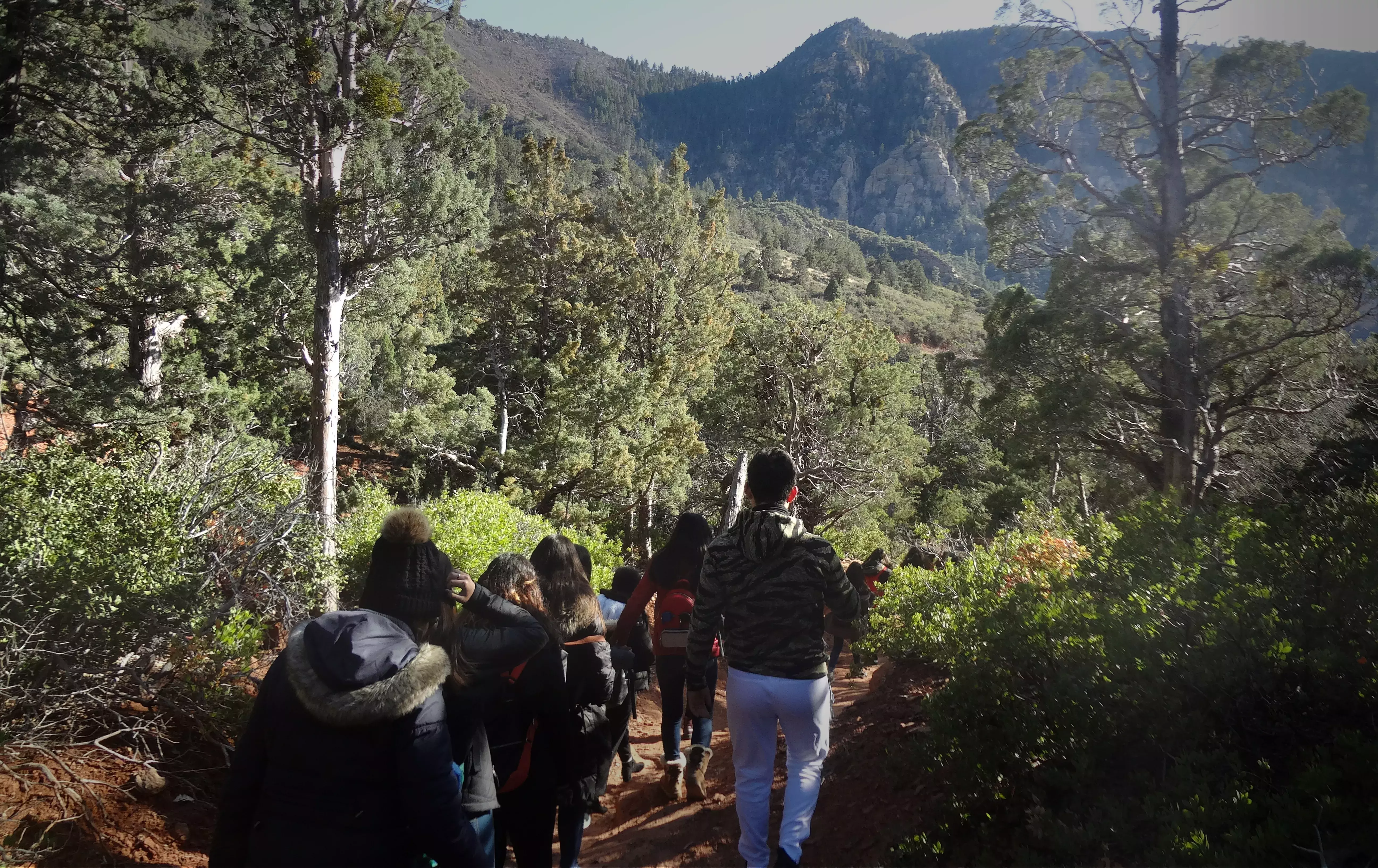 Alumnos en viaje escolar