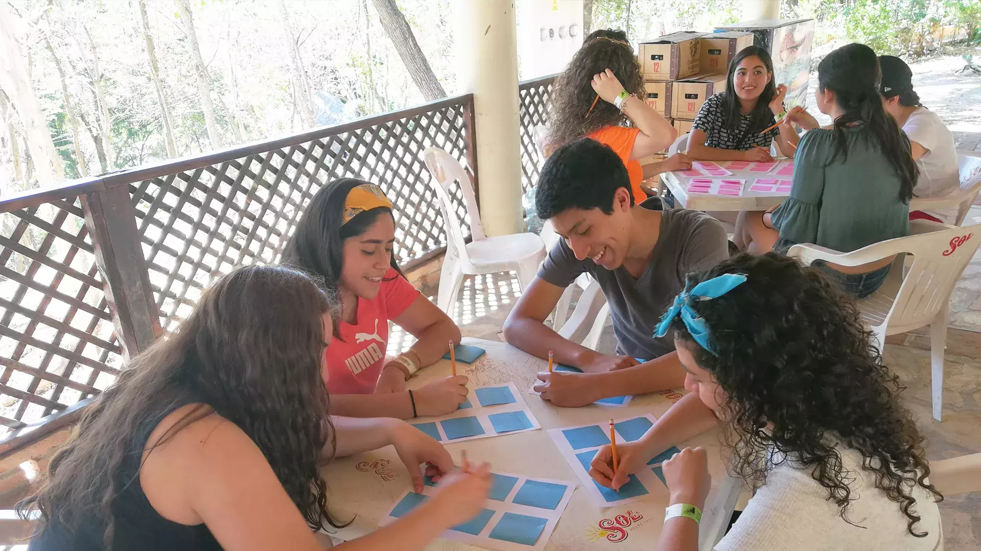 Alumnos en el Campamento Águilas